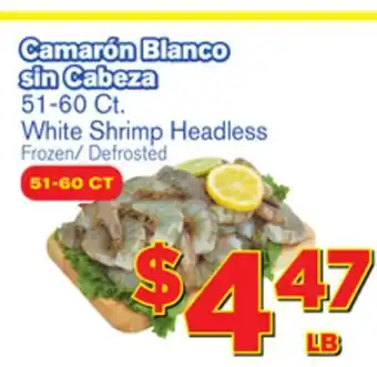 El Super Fresh 51-60 Ct. White Shrimp Headless offer