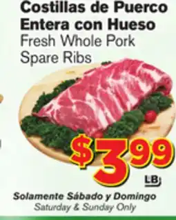 El Super Fresh Fresh Whole Pork Spare Ribs offer