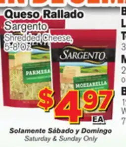 El Super Fresh Sargento Shredded Cheese offer