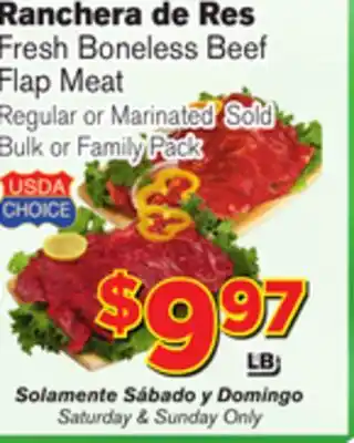 El Super Fresh Fresh Boneless Beef Flap Meat offer