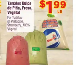 El Super Fresh Tortillas or Pineapple strawberry, 100% Vegetables offer