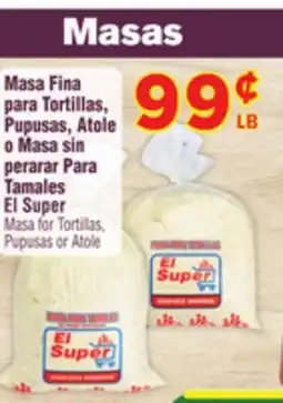 El Super Fresh Masa Fina para, Pupusas, Atole o offer