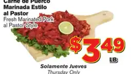 El Super Fresh Fresh Marinated Pork al pastor style offer