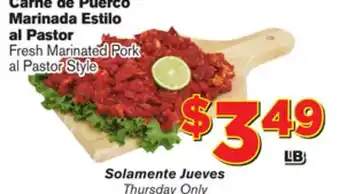 El Super Fresh Fresh Marinated Pork al pastor style offer