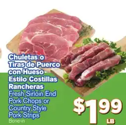 El Super Fresh Fresh Sirloin End or Country Style Pork Strips offer