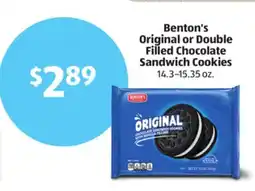 Aldi Benton's Original or Double Filled Chocolate Sandwich Cookies offer