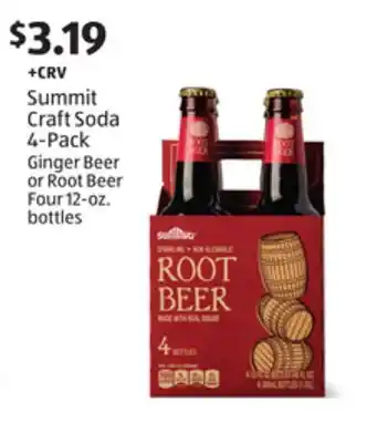 Aldi Summit Craft Soda 4-Pack Ginger Beer or Root Beer offer