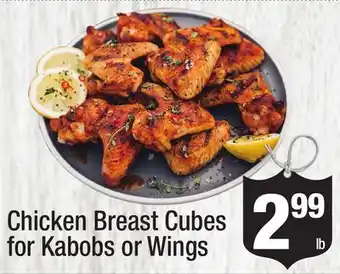 Super King Markets Chicken Breast Cubes for Kabobs or Wings offer