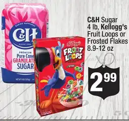 Super King Markets C&H Sugar 4 lb, Kellogg's Fruit Loops or Frosted Flakes 8.9-12 oz offer