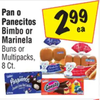 El Super Bimbo or Marinela Buns or Multipacks offer