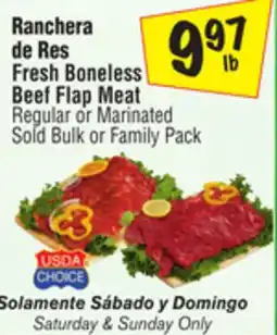 El Super Fresh Boneless Beef Flap Meat offer