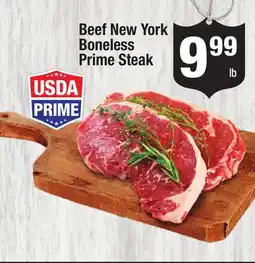 Super King Markets Beef New York Boneless Prime Steak offer