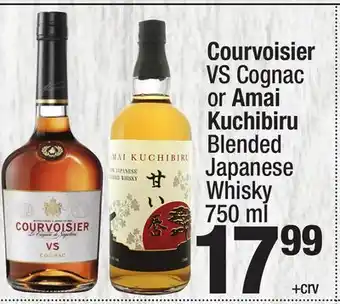 Super King Markets Courvoisier VS Cognac or Amai Kuchibiru Blended Japanese Whisky offer