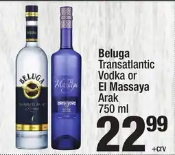 Super King Markets Beluga Transatlantic Vodka or El Massaya Arak offer