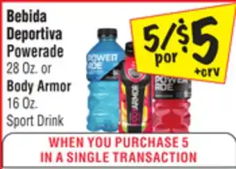 El Super Powerade 28 Oz. or Body Armor 16 Oz. Sport Drink offer