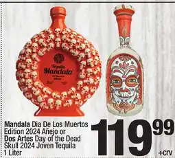 Super King Markets Mandala Dia De Los Muertos Edition 2024 Añejo or Dos Artes Day of the Dead Skull 2024 Joven Tequila offer