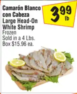 El Super Large Head-On White Shrimp offer