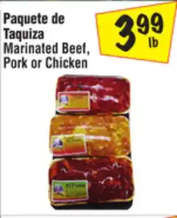 El Super Marinated Beef, Pork or Chicken offer