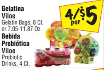 El Super Viloe Gelatin Bags, 8 Ct.or 7.05-11.87 Oz., Probiotic Drinks, 4 Ct offer