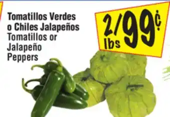 El Super Tomatillos or Jalapeño Peppers offer