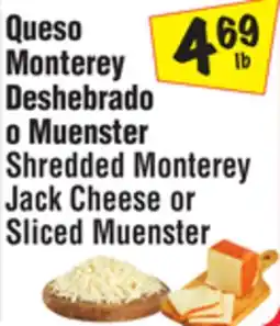 El Super Shredded Monterey Jack Cheese or Sliced Muenster offer