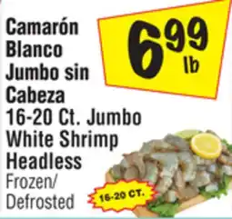 El Super 16-20 Ct. Jumbo White Shrimp Headless offer