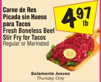 El Super Fresh Boneless Beef Stir Fry for Tacos offer