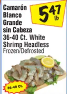 El Super White Shrimp Headless offer