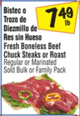 El Super Fresh Boneless Beef Chuck Steaks or Roast offer