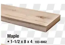 Menards Live Edge Timber Co. 1-1/2 x 8 x 4' Rustic Maple Square-Edge Lumber offer