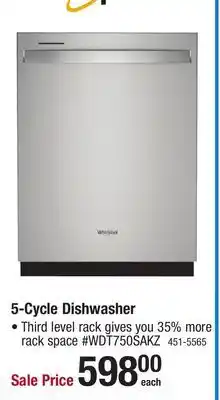 Menards 5-Cycle Dishwasher offer