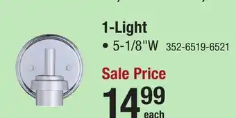 Menards Patriot Lighting Mix and Match Simon Black 1 Light Vanity Light offer