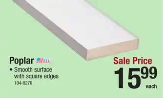 Menards 1 x 4 x 8' Primed Poplar Board offer