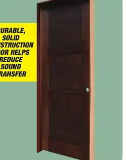 Menards Mastercraft 30W x 80H Mocha Poplar 3-Panel Equal Prehung Interior Door - Right Inswing offer