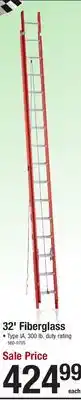 Menards Keller KPro 32' Type IA Fiberglass Extension Ladder - 300 lb. Max offer