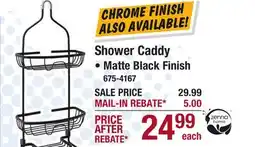 Menards Zenna Home Rustproof Matte Black Shower Caddy offer