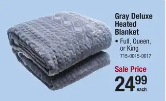 Menards Pure Enrichment PureRelief 72 x 84 Full Gray Heated Blanket offer