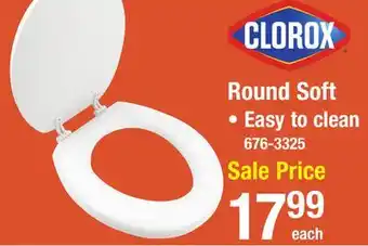 Menards Clorox Round White Soft Vinyl Toilet Seat offer