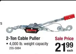 Menards Torin Big Red 2-Ton Cable Puller offer