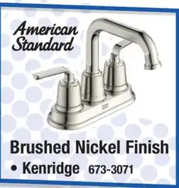 Menards American Standard Kenridge Two-Handle 4 Centerset Brushed Nickel Bathroom Sink Faucet offer