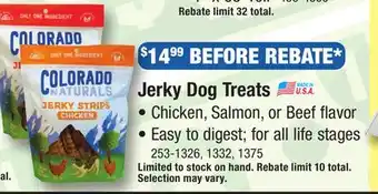 Menards Colorado Naturals Chicken Jerky Dog Treats - 16 oz offer