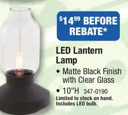 Menards Black Vintage Style LED Lantern Table Lamp offer