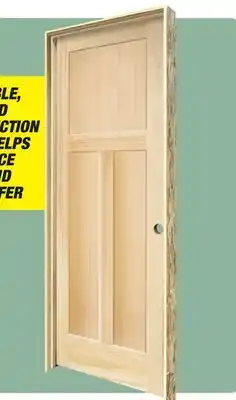 Menards Mastercraft 30W x 80H Poplar 3-Panel Mission Prehung Interior Door - Right Inswing offer