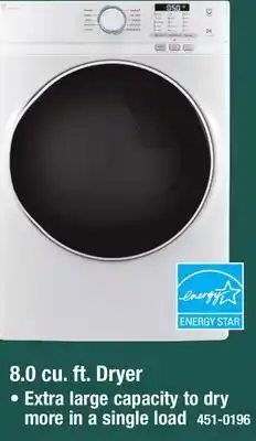 Menards Criterion 8.0 cu. ft. White Electric Dryer offer