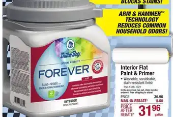 Menards Dutch Boy Forever Interior Flat Emilee's Smile Paint + Primer - 1 gal offer