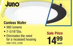 Menards Juno 6 LED Flat Wafer Canless Downlight offer