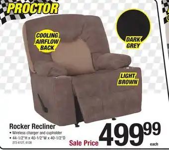 Menards Comfort Eze Proctor Dark Gray Recliner offer