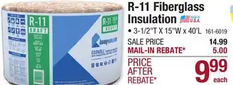 Menards R-11 EcoRoll 3-1/2 x 15 x 40' Kraft-Faced Fiberglass Insulation Roll offer