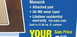 Menards Great Lakes Monarch Fenland 9 x 60 x 6 mm Floating Luxury Vinyl Plank Flooring (21.95 sq. ft./ctn) offer