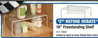 Menards ClosetMaid White Freestanding Spacesaver Ventilated Stackable Shelf offer